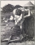 Prodigal son hugging his father